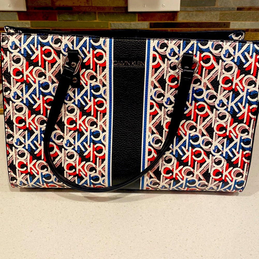 Calvin Klein multicolor leather total purse